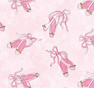 Bella Ballerina Ballet Shoes Cotton Fabric Remnant